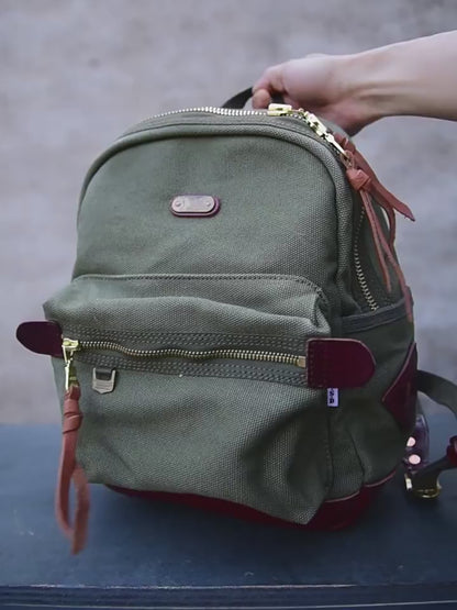 TSD Canvas Heavy Industries Small Backpack, School Bag, Casual Bag, Classic Men's and Women's Bag 8908