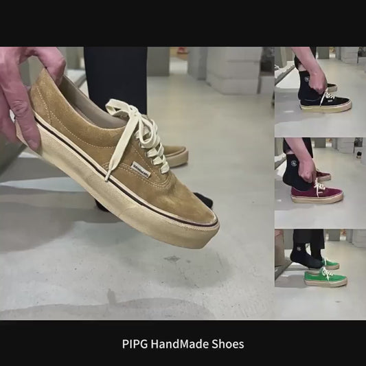 suede low-top canvas shoes Thick-soled vulcanized shoes Retro Japanese trendy men's and women's crestboard shoes 2025