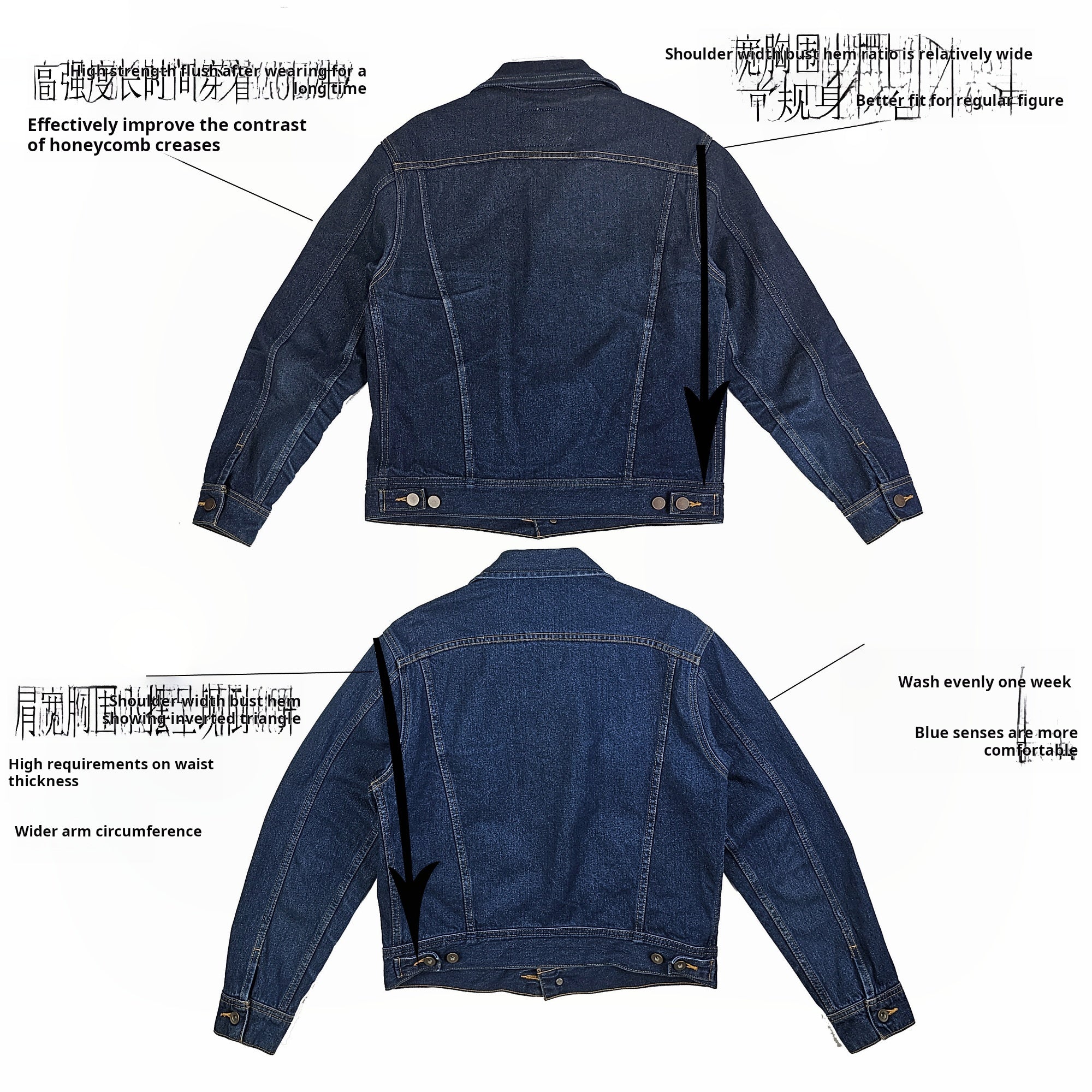 replica Storm Knight 15OZ pure indigo cattle primary color vintage denim jacket