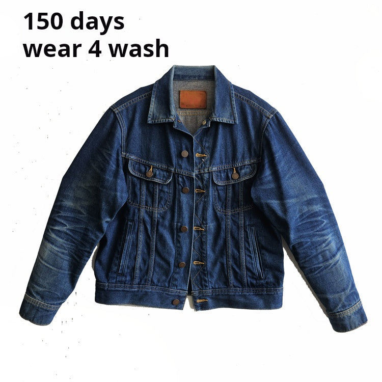 replica Storm Knight 15OZ pure indigo cattle primary color vintage denim jacket