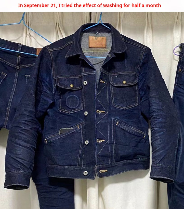 replica   15OZ desized raw cloth cattle jacket