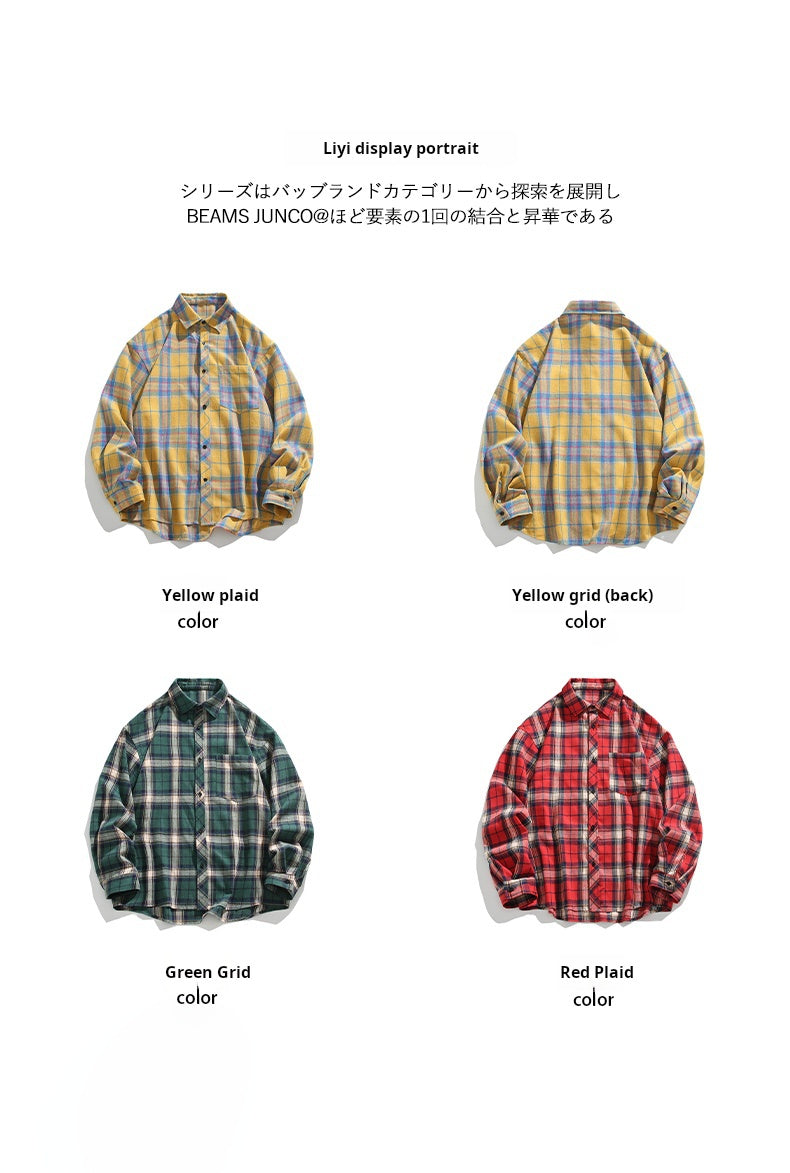 Spring and Autumn Casual Lapel Shirt Fashion Port Style