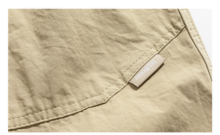 Urban Vintage Paratrooper Cargo Pants – Loose Straight Drawstring Workwear Trousers for Men | Japanese vintage | yamalin clothes | Yamalinclothes