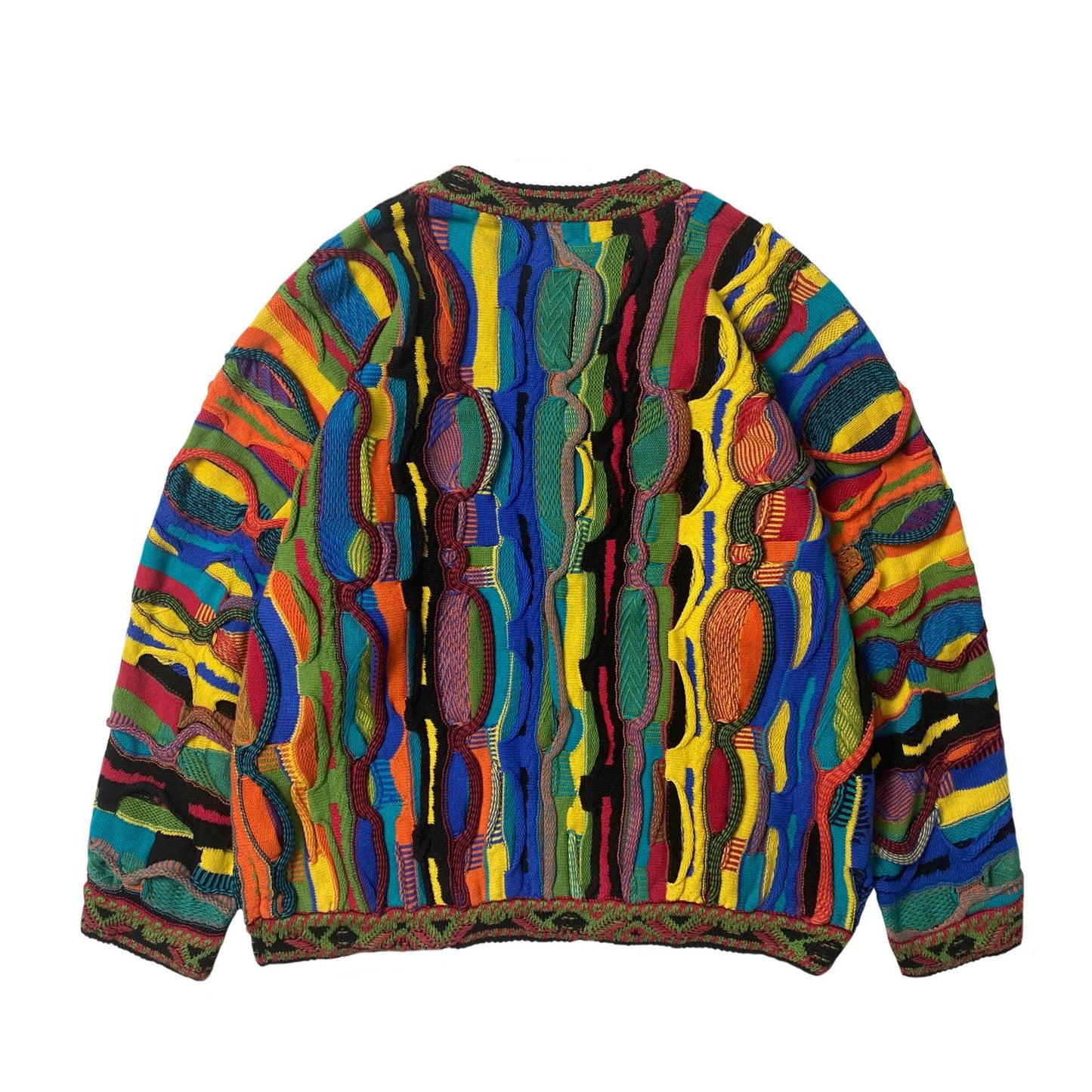 Japanese retro contrast color ethnic style knitted retro round neck pullover sweater s
