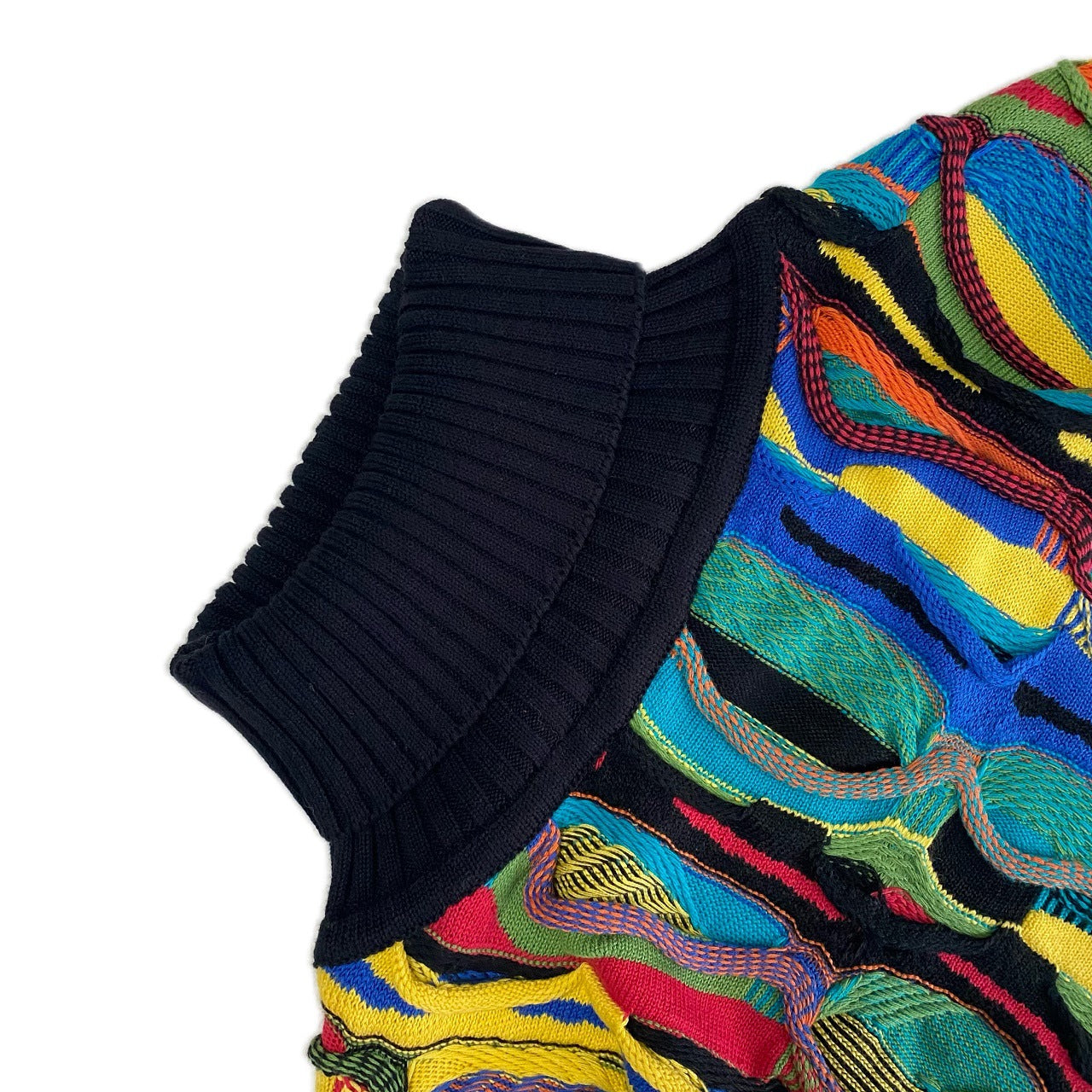 turtleneck Japanese antique loose bf pop contrast color national wind sweater pullover