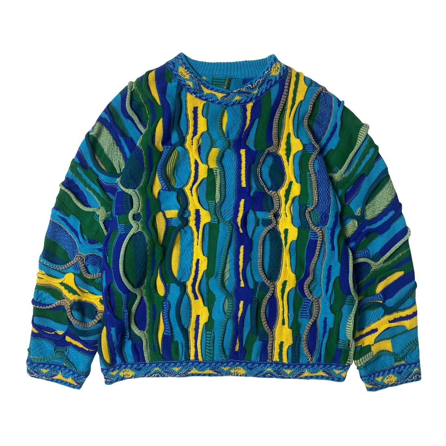 Japanese retro contrast color ethnic style knitted retro round neck pullover sweater s