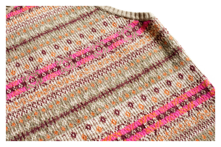 Japanese Vintage Skeleton Pattern Womens pullover sweater vest sweater s