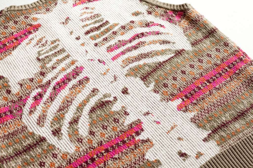 Japanese Vintage Skeleton Pattern Womens pullover sweater vest sweater s