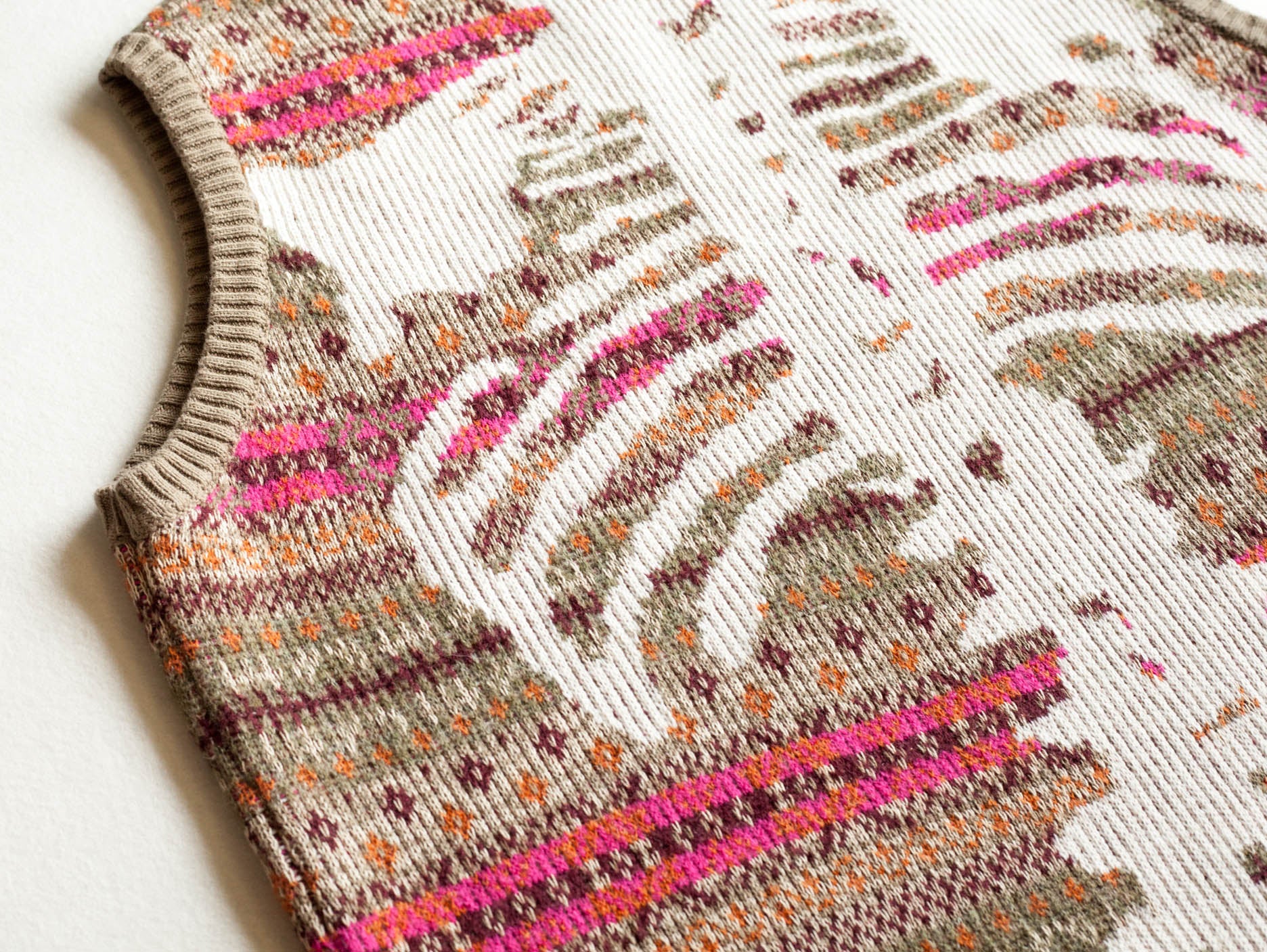 Japanese Vintage Skeleton Pattern Womens pullover sweater vest sweater s