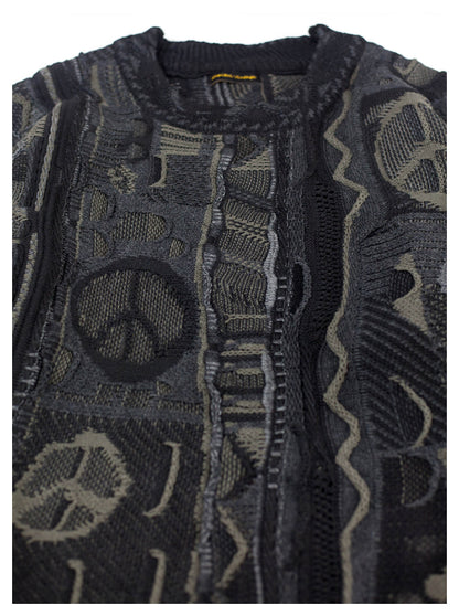 KA01 In stock, small crowd Japanese retro anti-war heavy couple pullover knitting sweater