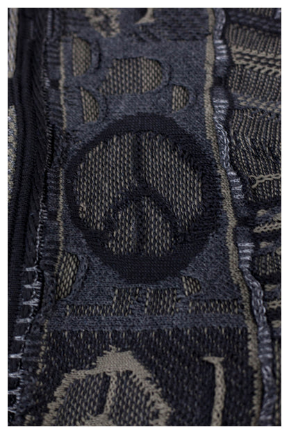 KA01 In stock, small crowd Japanese retro anti-war heavy couple pullover knitting sweater