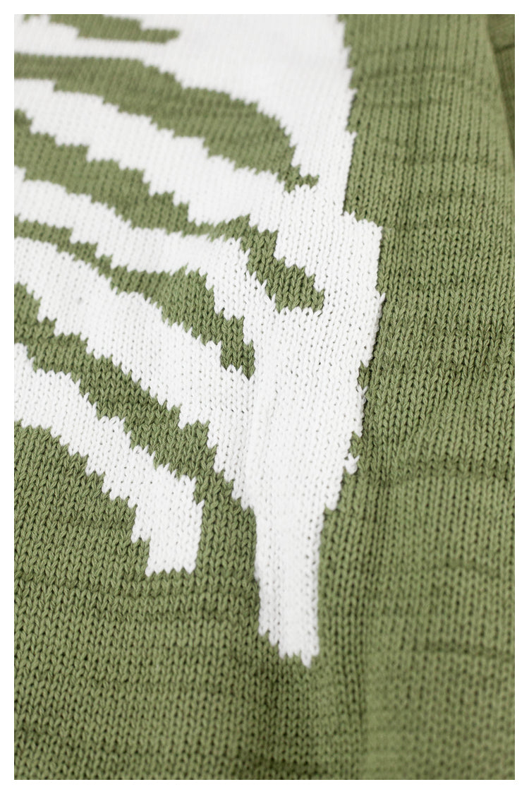 Japanese fall black knitted vintage skull  Crew Neck Pullover sweater s