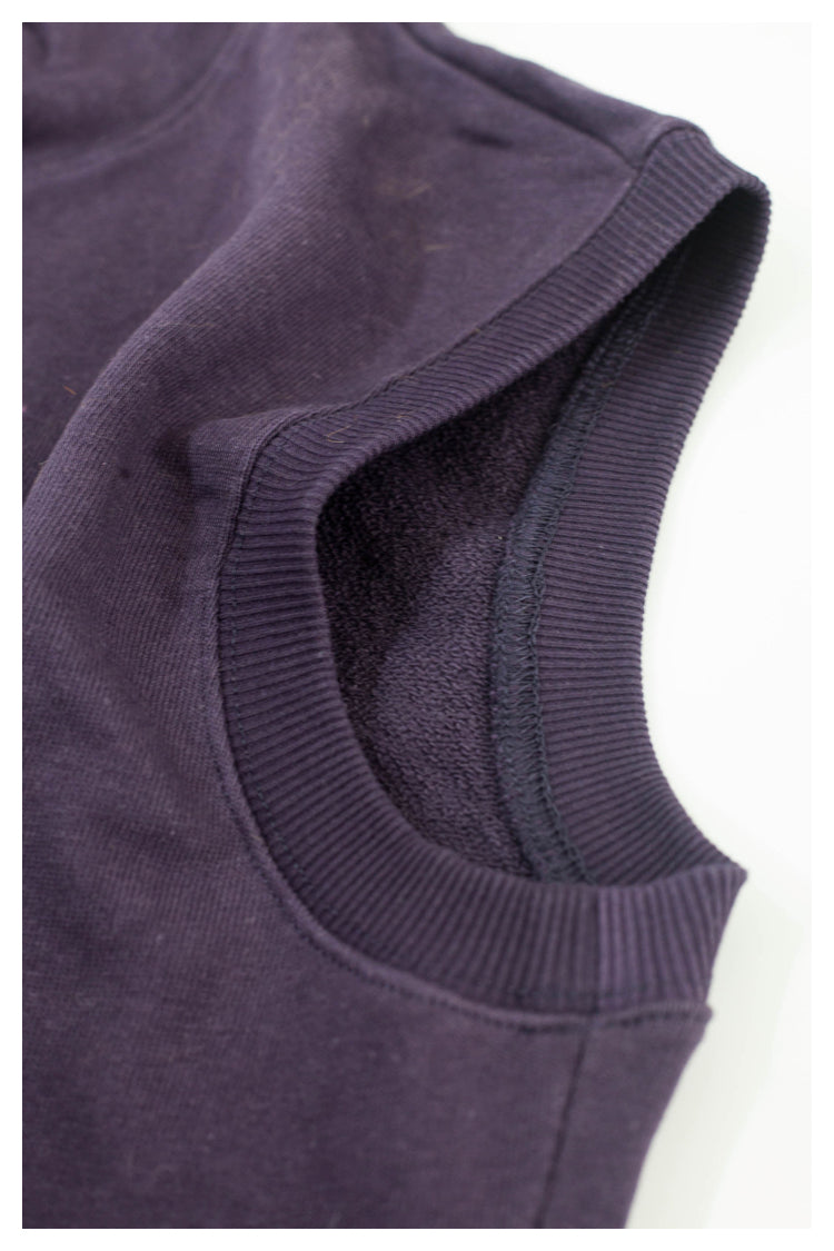 Japanese retro tiger pattern tie vest vest purple