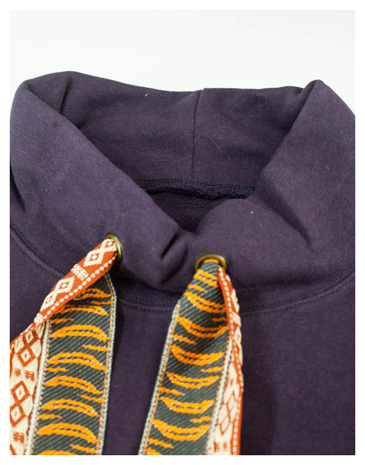 Japanese retro tiger pattern tie vest vest purple