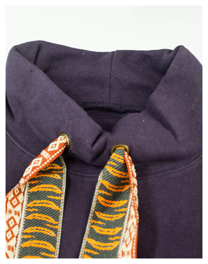 Japanese retro tiger pattern tie vest vest purple
