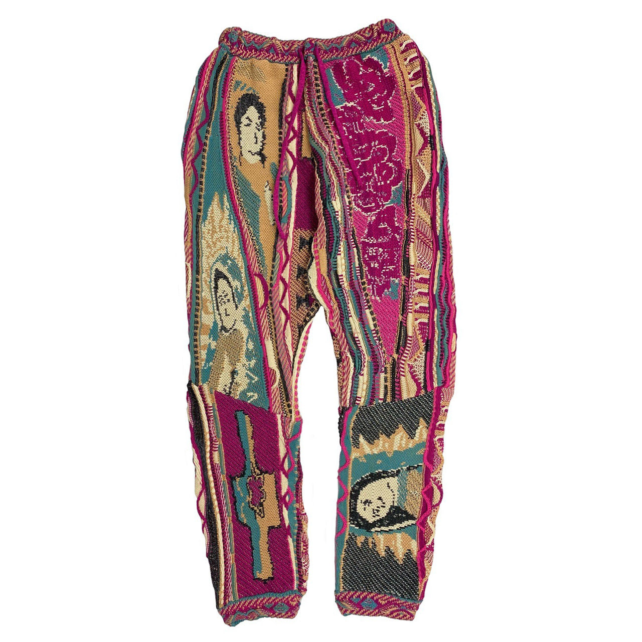 KA12 Spot small crowd Japanese retro   Rose figure knit wool pants