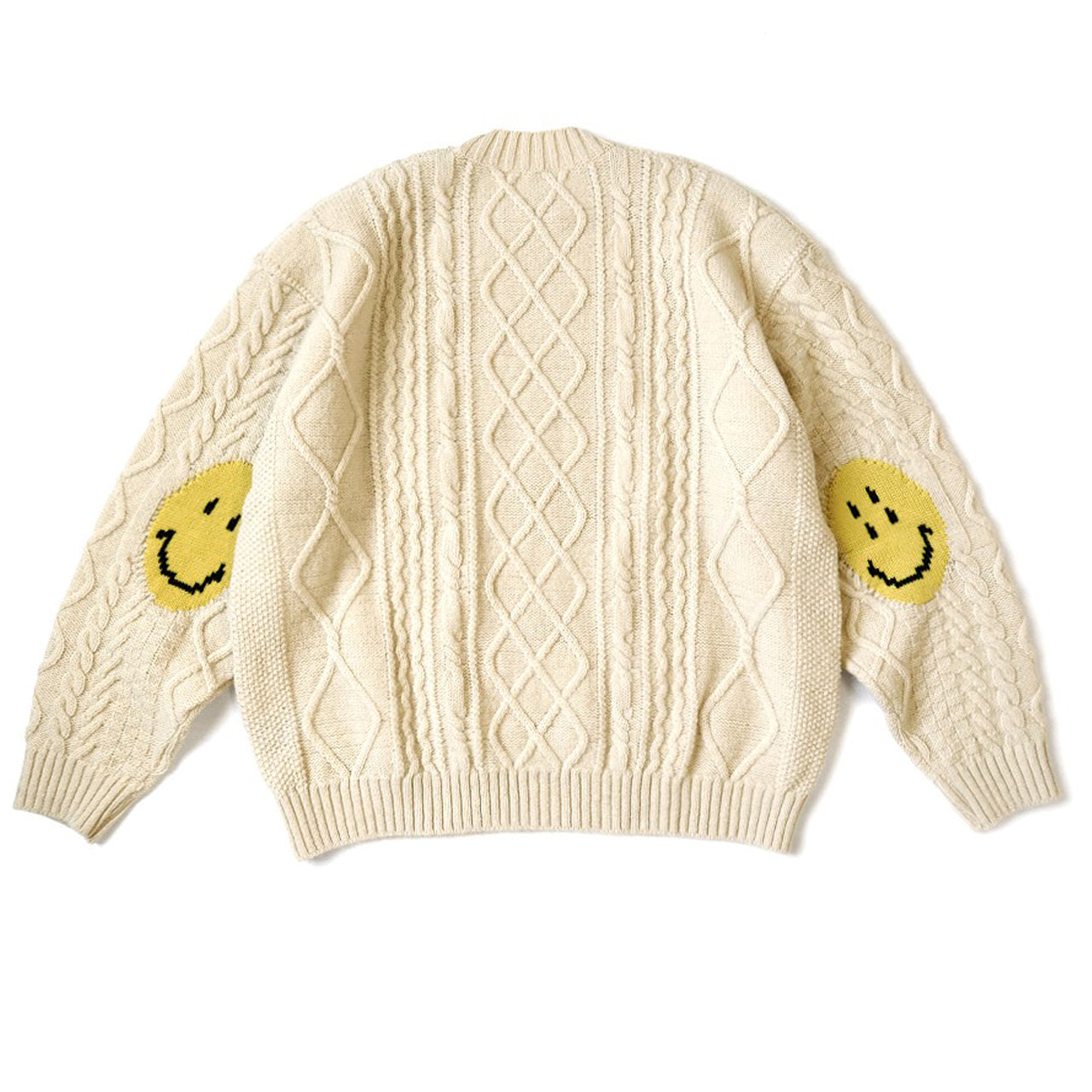 Japanese style retro arm smiley pullover knitted sweater